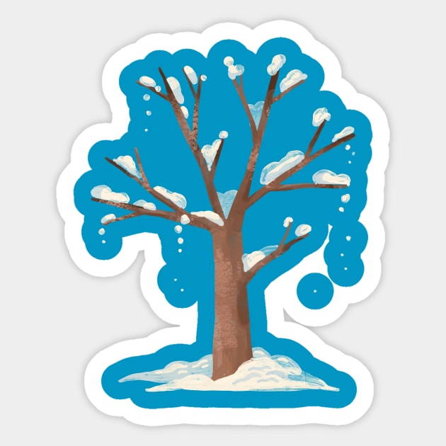 Winter tree Sticker by Rebelform